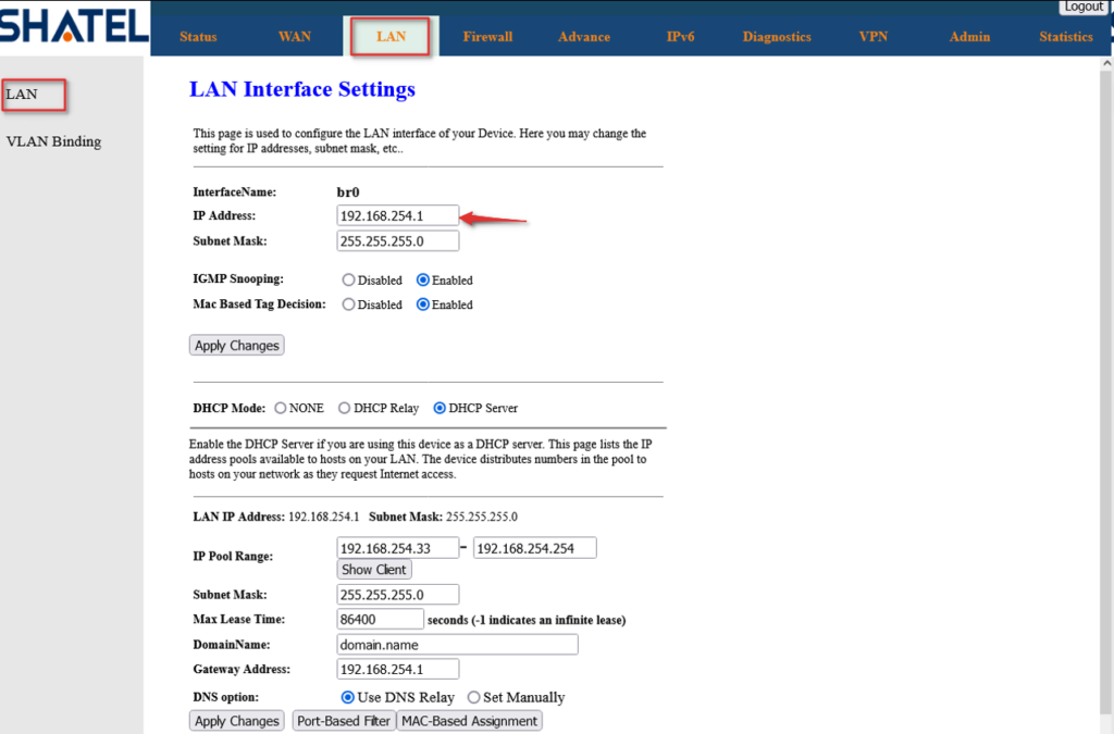 LAN INTERFACE